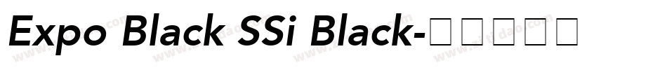 Expo Black SSi Black字体转换